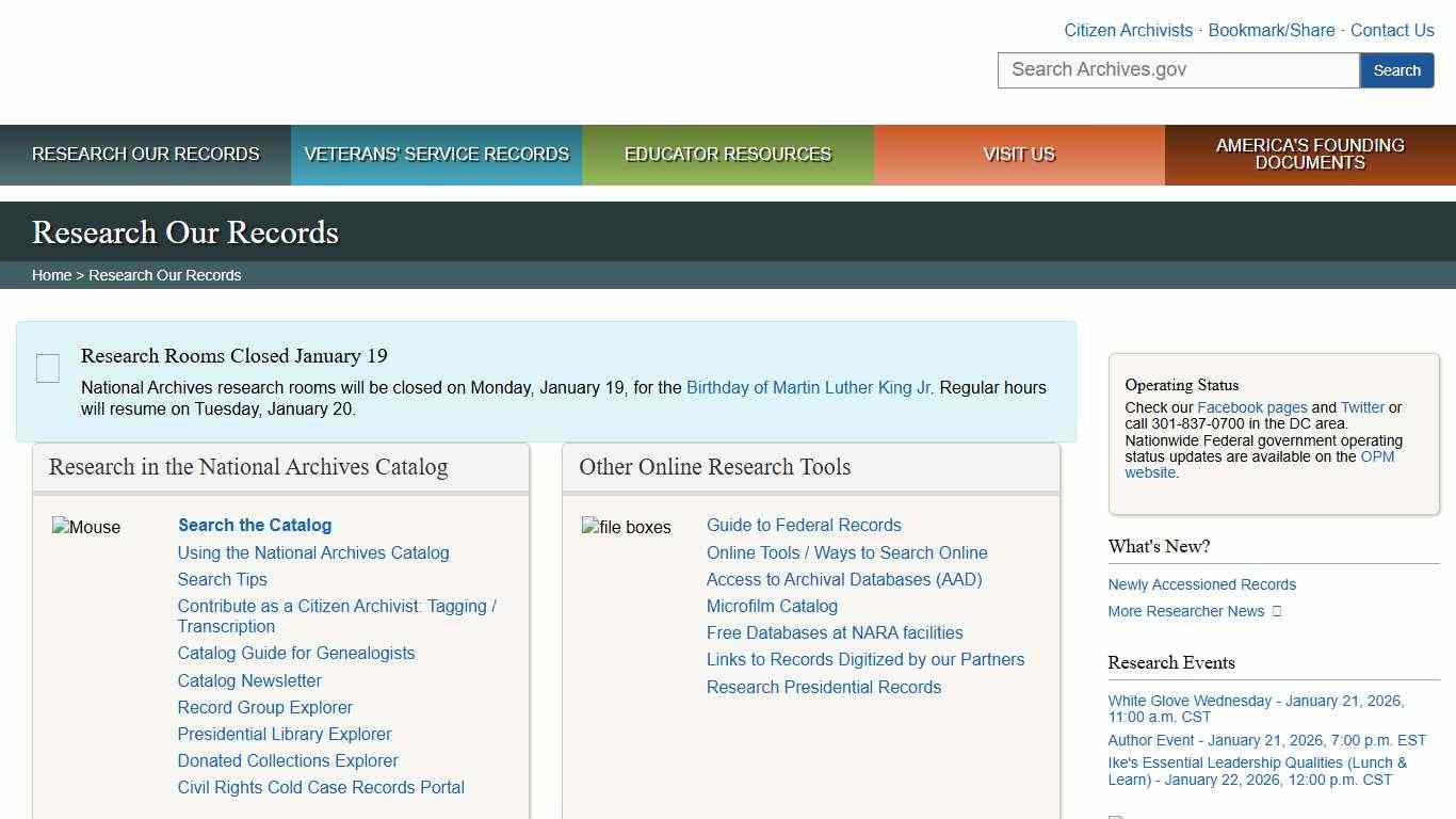 Research Our Records | National Archives